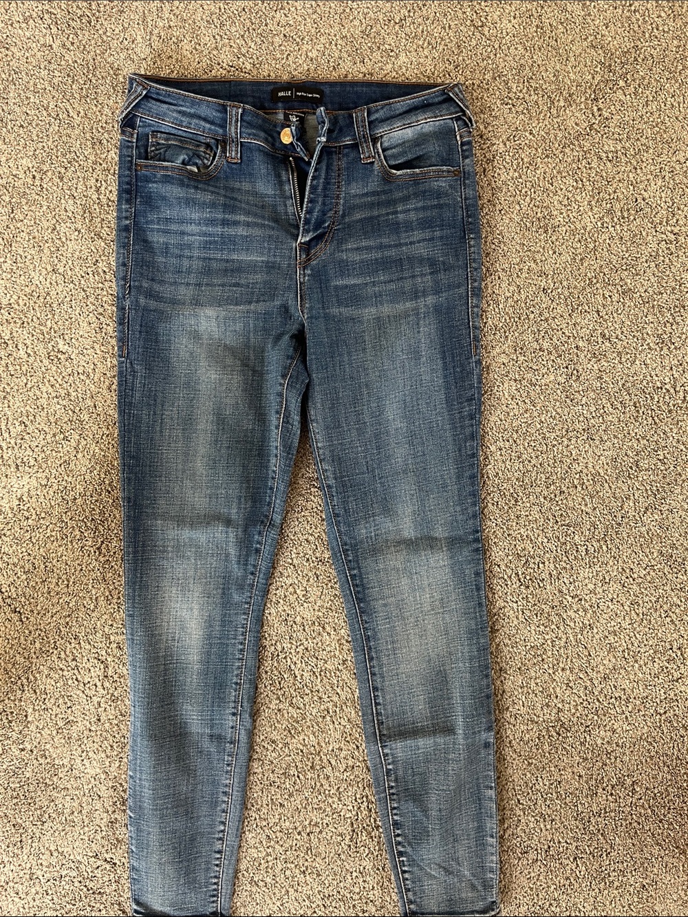 True Religion Skinny Jeans in Faded Blue Denim